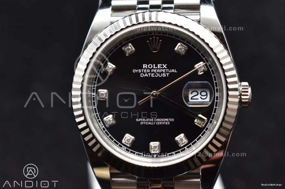 on SS Edition 126334 VR Best Black 904L Steel Clean Bracelet Jubilee Diamonds 407 1:1 Practical DateJust 41 Dial 0512